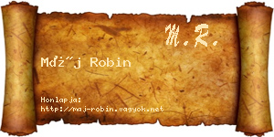 Máj Robin névjegykártya